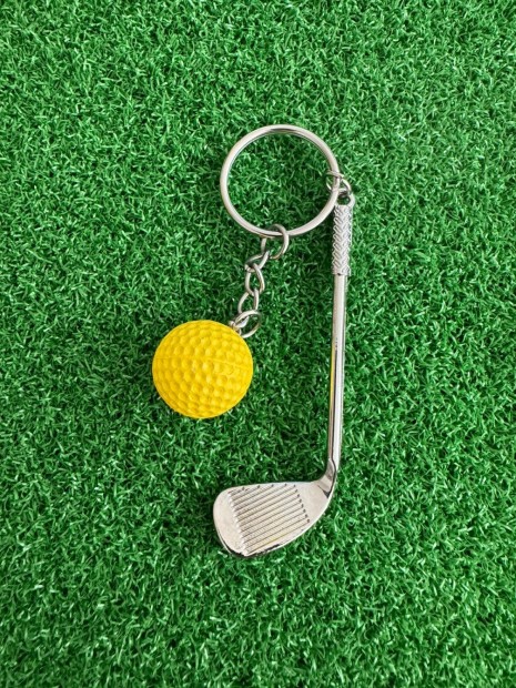Yellow Golf Keychain
