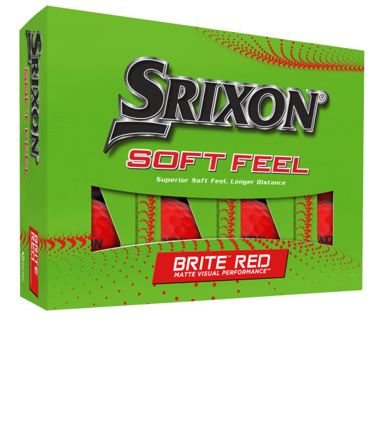 Golf Balls personalized SRIXON Soft Feel BRITE Red