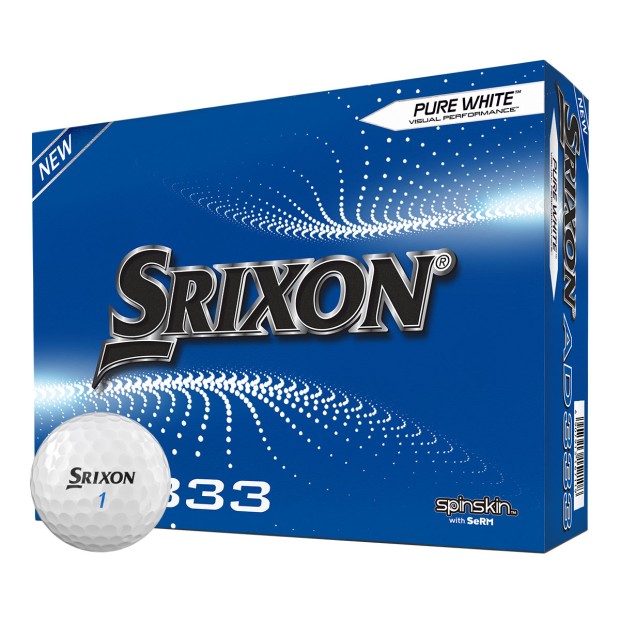New SRIXON AD 333 Pure White x¹² Balles de Golf personnalisées